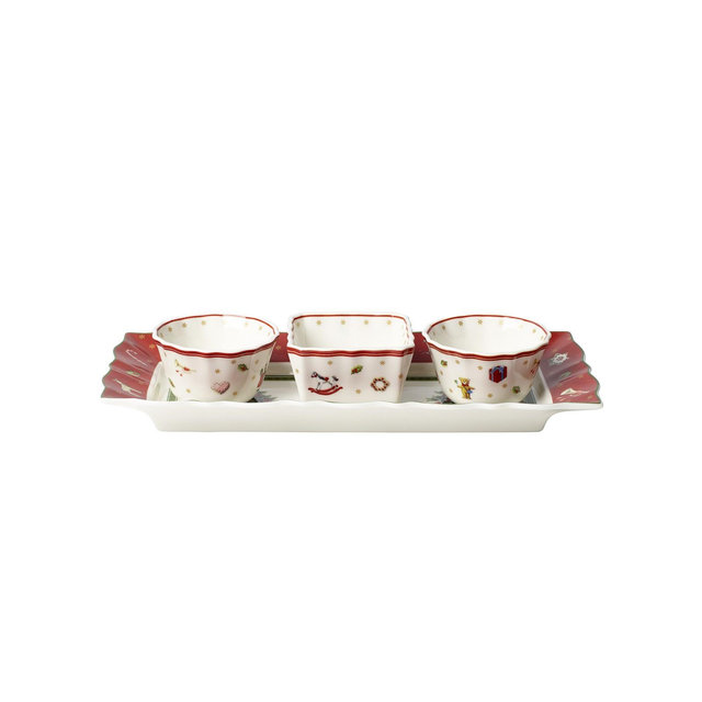 Villeroy & Boch Toy's Delight Set of 3 Dip Bowls with Tray