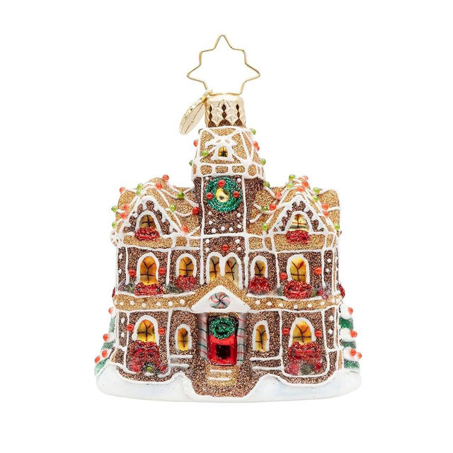 Christopher Radko Gingerbread Manor Gem Christmas Ornament – Gingerbread House Christmas Tree Decor, Holiday Home Decor & Christmas Decorations