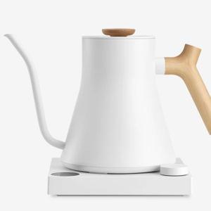 Stagg EKG Pro Electric Kettle - Matte White + Maple