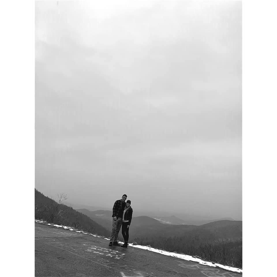 Somewhere outside of Helen. We just stopped to make snowballs.