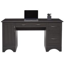 Realspace® Pelingo 60"W Computer Desk, Dark Gray