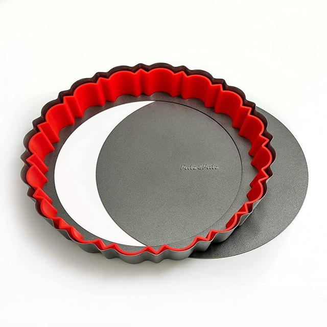Patz&Patz Fluted Tart Pan with Removable Bottom – 9 Inch Tart Pans for Baking Tarts, Quiches & Pies