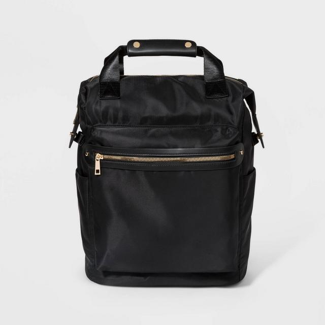Zip Closure Square Backpack - A New Day™ Black