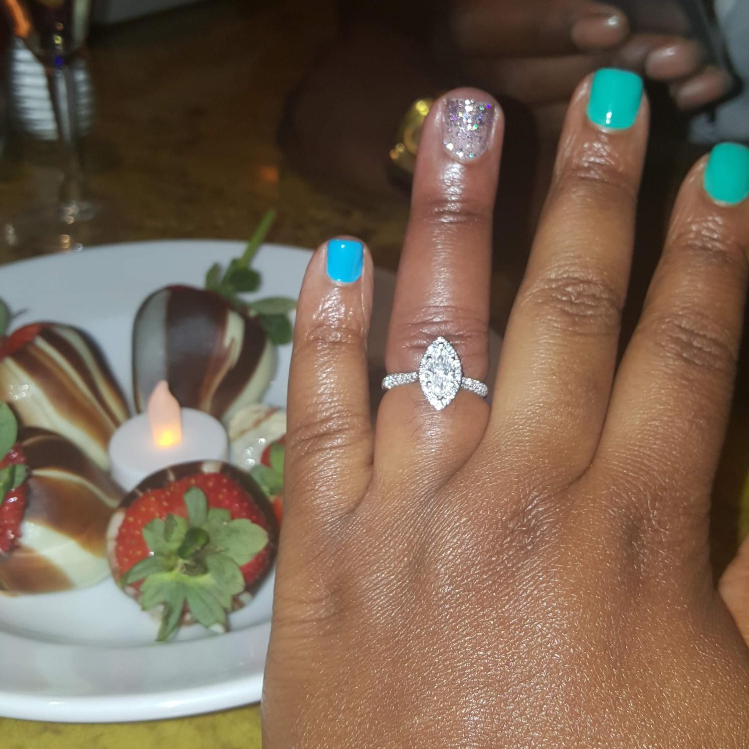 My first ring was too small but I was so excited to put it on.