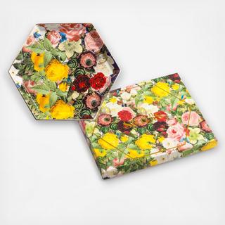 Floral Hexagon Serving Tray