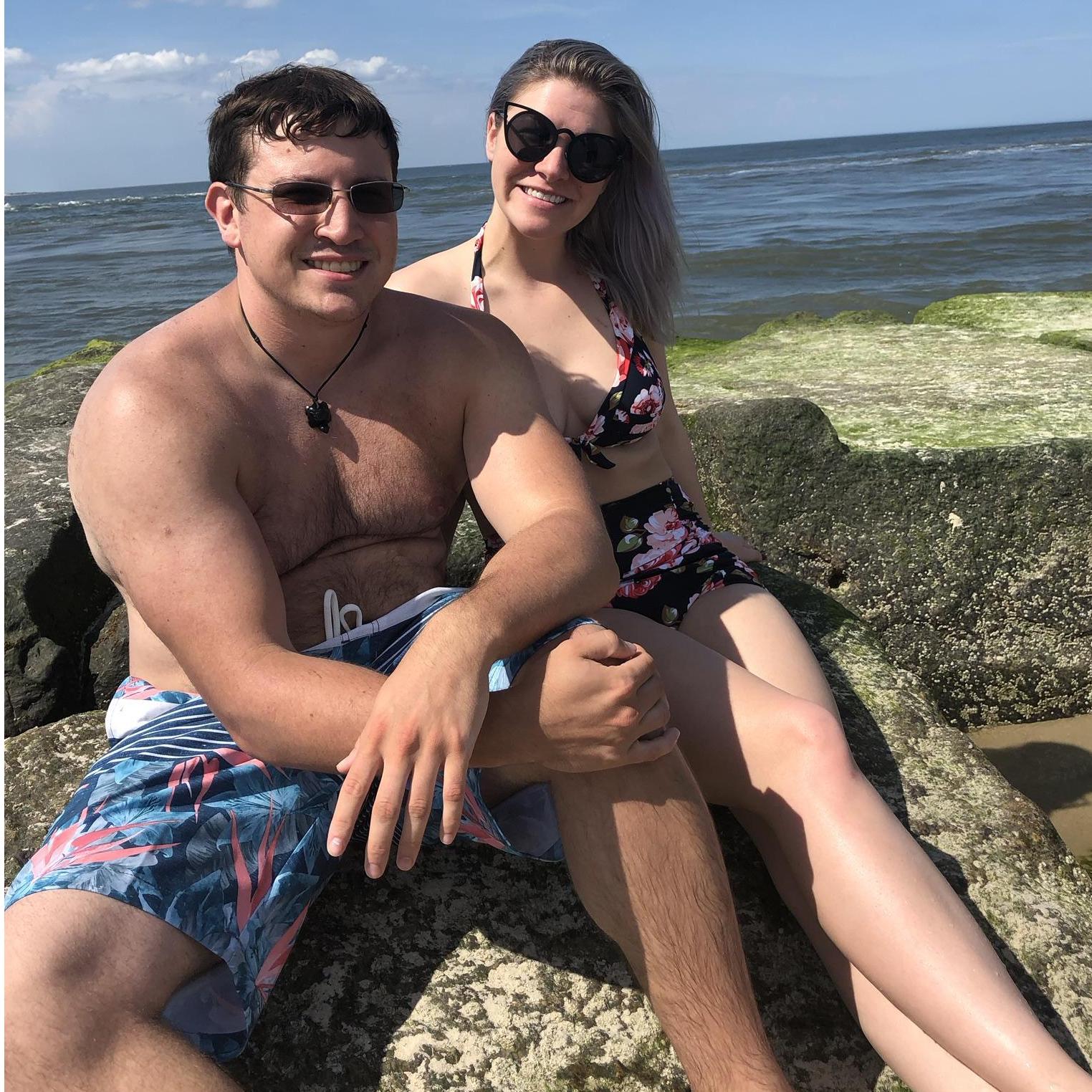 The beach is that way.
