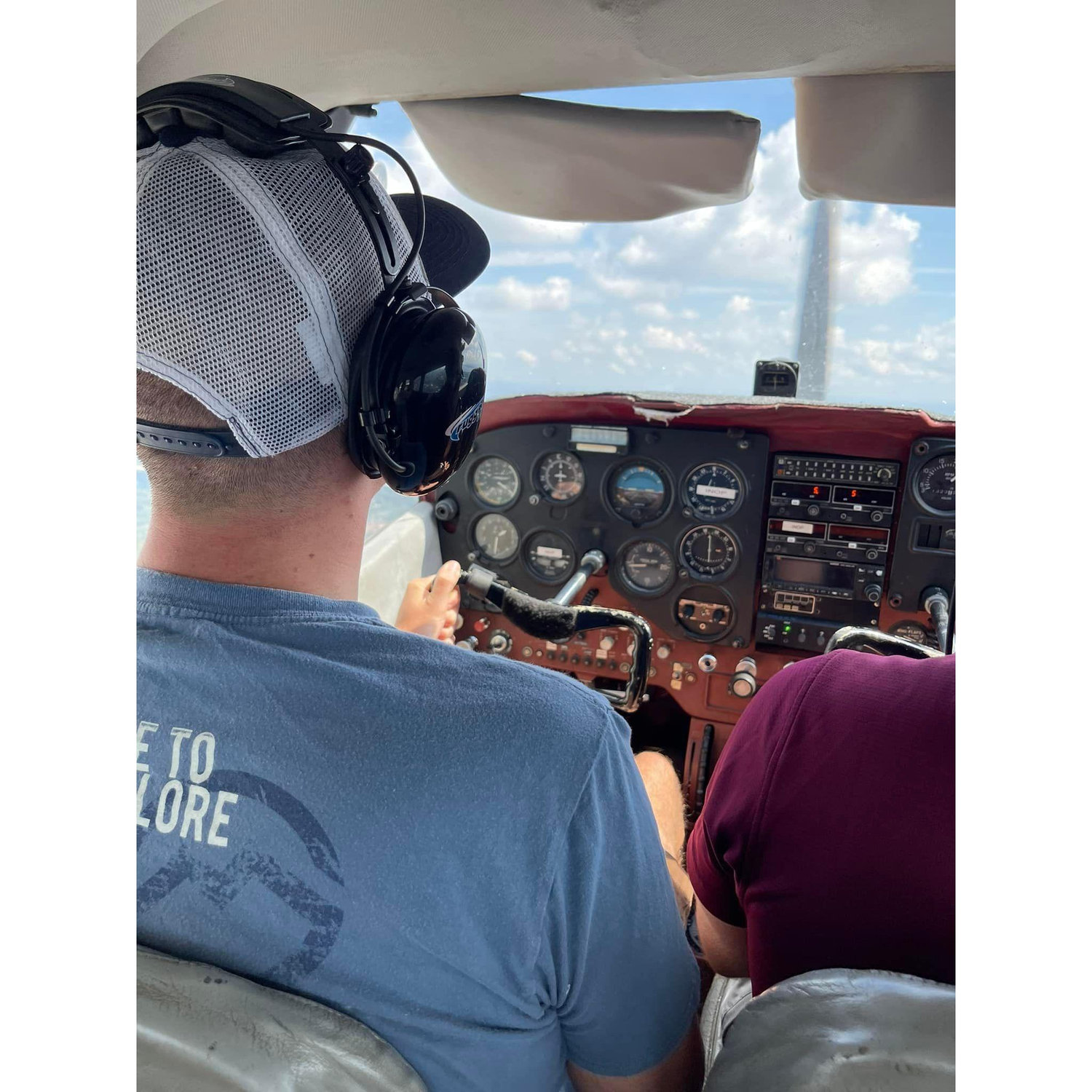 Ryan getting to expierence co-piloting a private plane for his bday