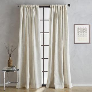 Classic Linen Poletop Curtain Panel, Set of 2