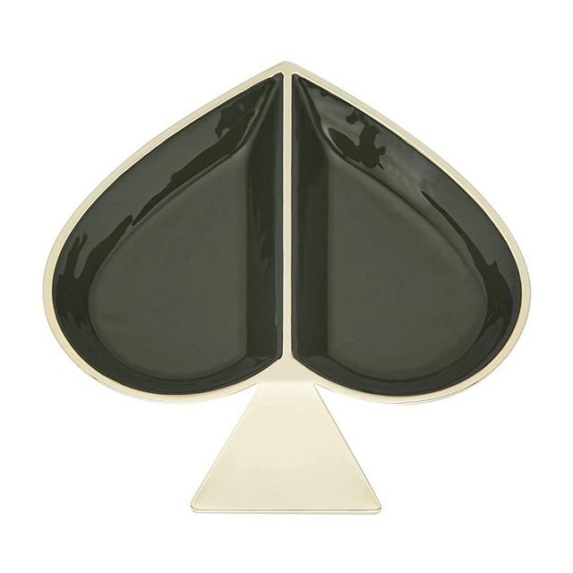 Kate Spade New York Green Jewelry Dish Spade Street Keepsake Box, 0.50 LB, Clover