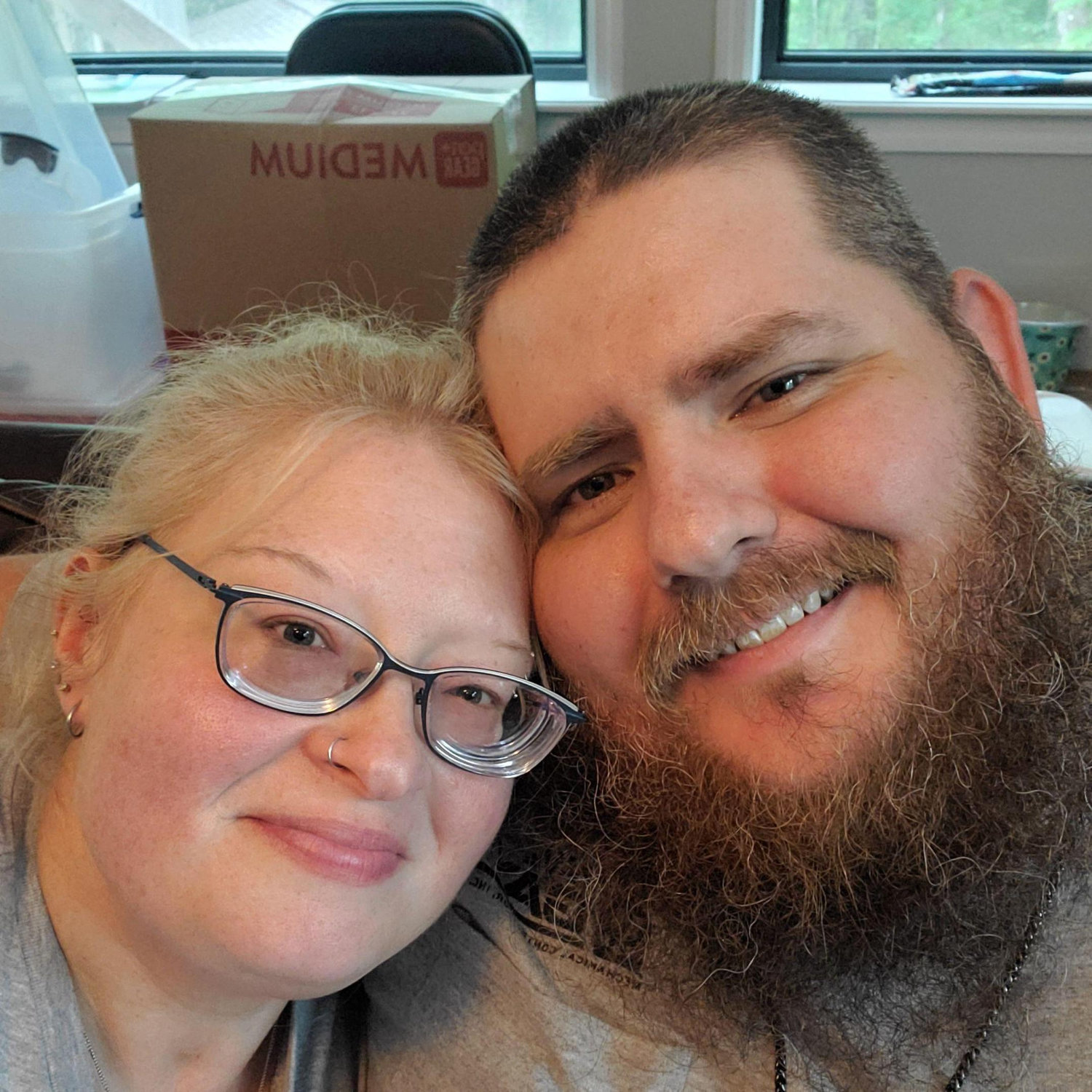 Tired after a long day of moving- but we are officially moved into the house!