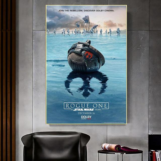 Rogue One A Star Wars Story Movie Poster - High Quality Canvas Art Printing - Classic and Modern Film Collections - Perfect Wall Decoration