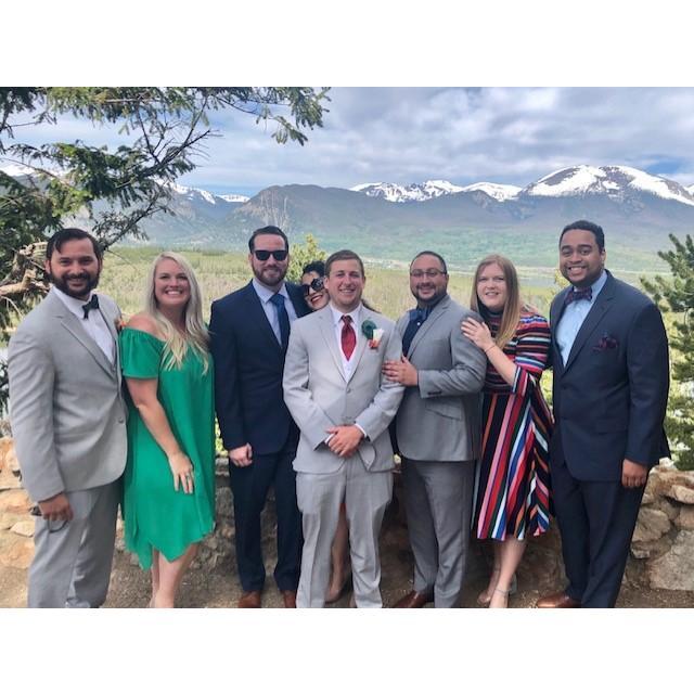 The gang at Evan and Chele's beautiful wedding in Breckenridge, Colorado