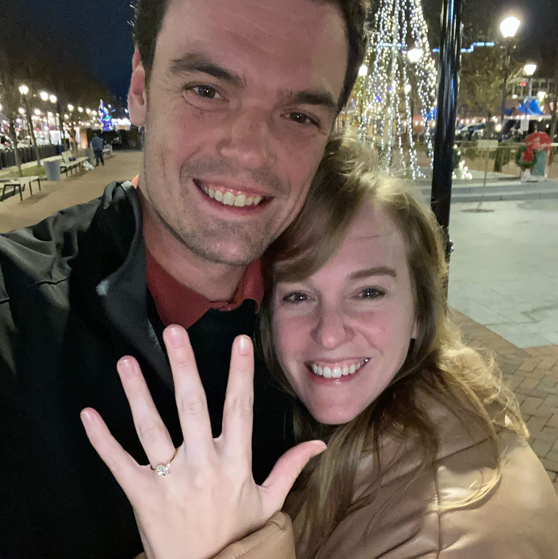 Right after we got engaged in Fells Point, Baltimore