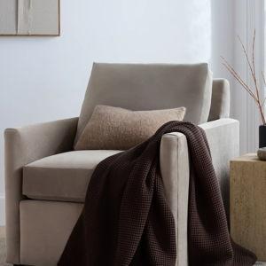 Organic Waffle Throw Blanket in Espresso | Quince