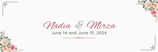 The Wedding Website of Nadia Malik and Mirza Ahmed