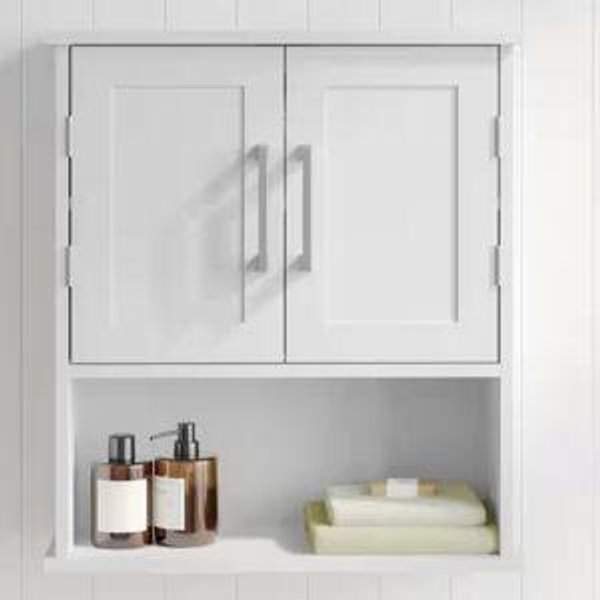 Vega 22 in. W x 9 in. D x 24 in. H Bathroom Storage Wall Cabinet in White | Home Depot