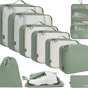 BAGAIL 6 Set/8 Set/10 Set Packing Cubes Various Sizes Packing Organizer for Travel Accessories Luggage Carry On Suitcase