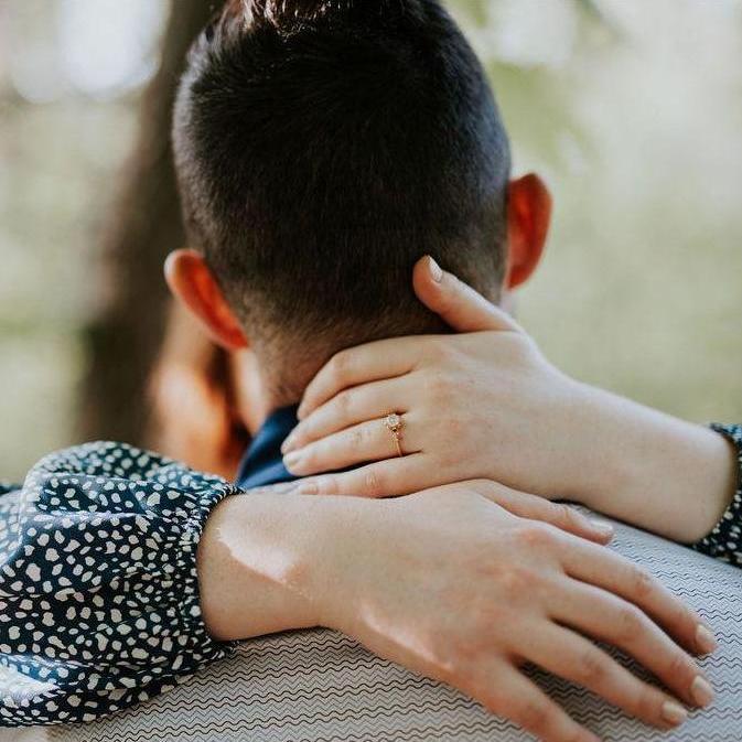 A favorite from our engagement photoshoot! Taken at Seven Bridges in South Milwaukee, WI. Photo credit: Liller Photo. 6.6.2025