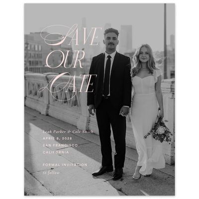 Blush, Pink Wedding Digital Save the Date - Marion Photo