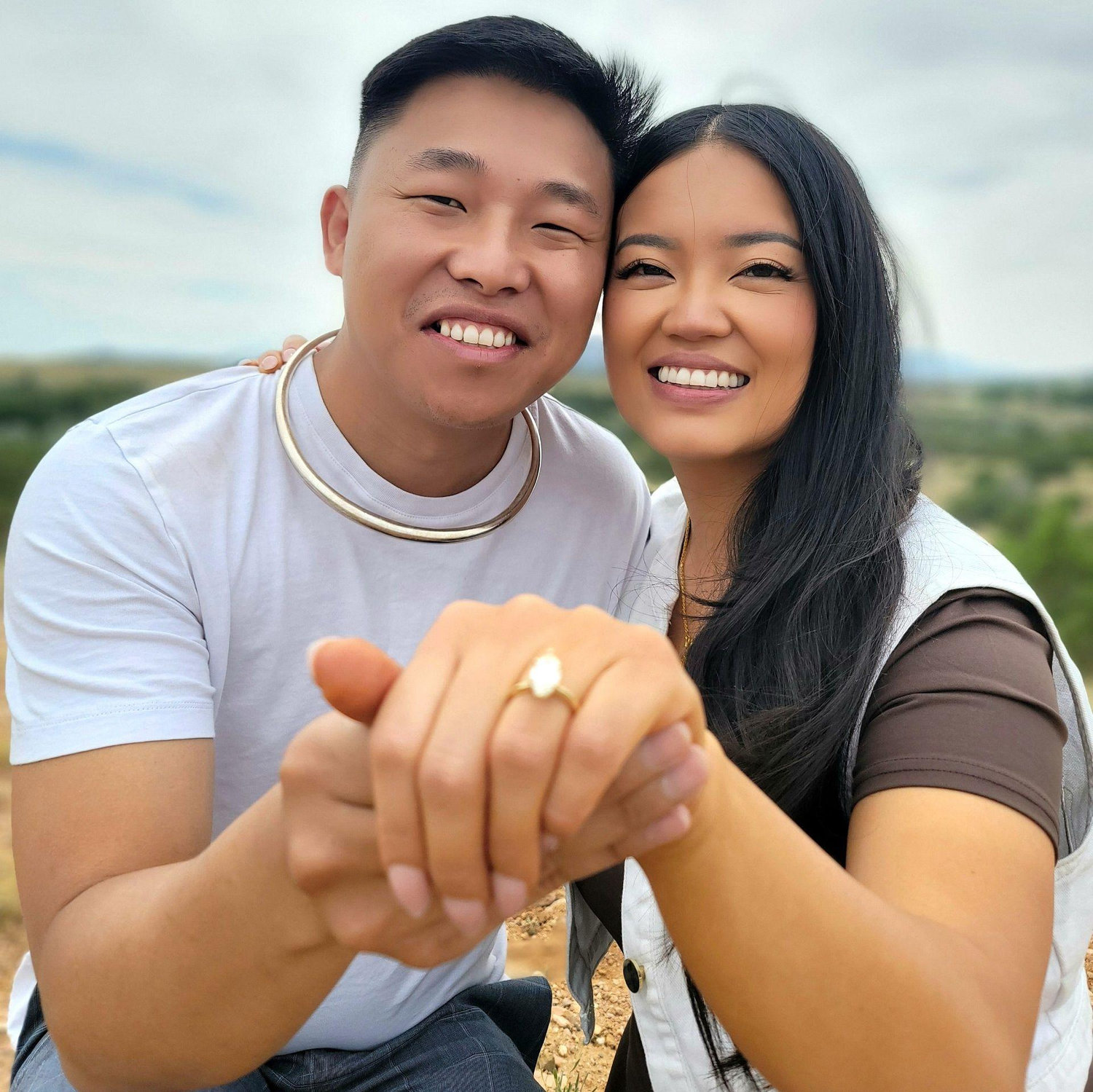 When we first got engaged in Santa Fe, New Mexico!