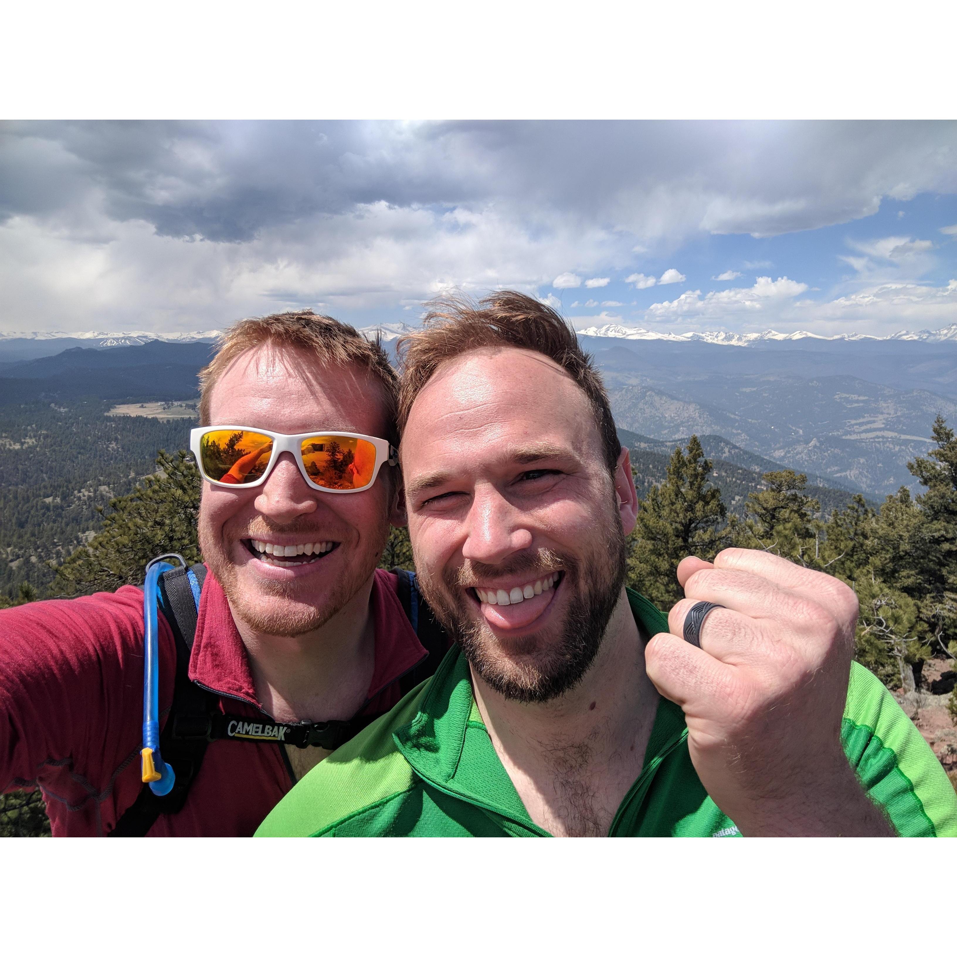 Nate proposes to will on top of Green Mountain (Boulder, CO)  Will says YES!  April 28th 2018