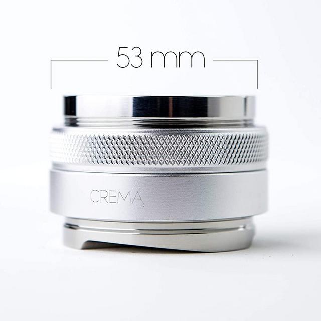 Crema Coffee Products | 53.3mm Coffee Distributor/Leveler & Hand Tamper | Fits 54mm Breville Portafilters | Double Sided, Adjustable Depth | Beautiful Espresso Hand Tampers