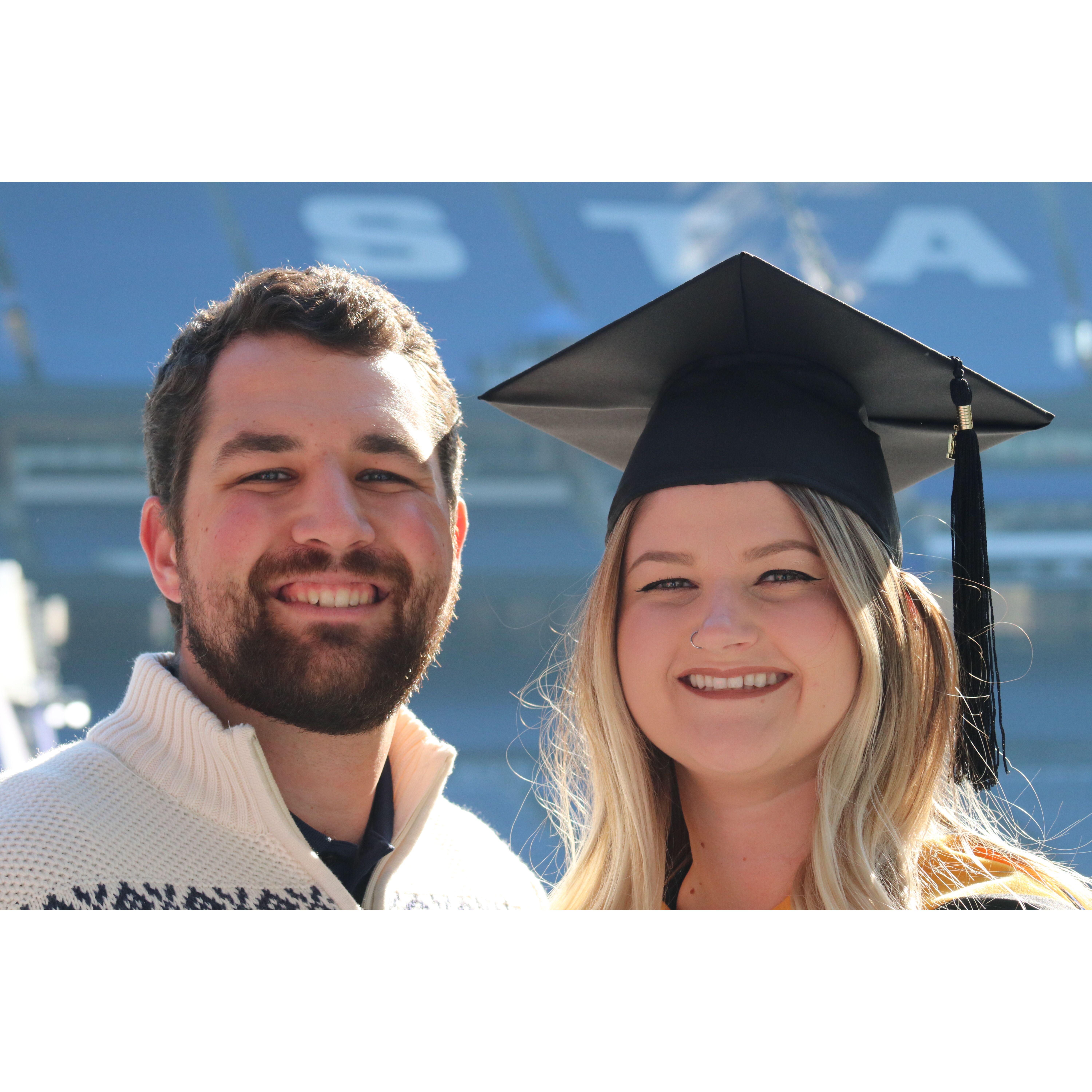 When I graduated with my Master's Degree - December 2021