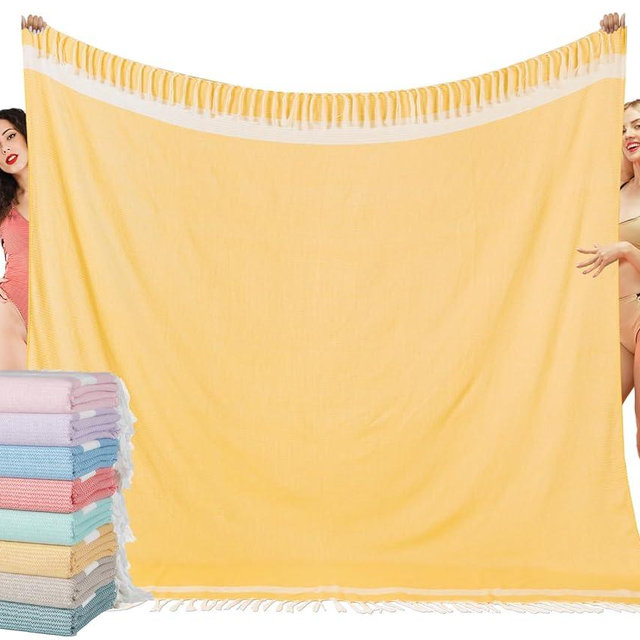 Oversized Turkish Beach Towel Blanket XXL Cotton Sandproof Towels Boho Woven Extra Large Big Sand Free Giant Throw Thick Blankets Huge Quilt XL Picnic Camping Necessities Cloud For Adult Gifts