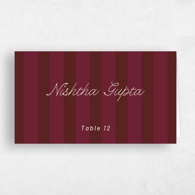 Red Modern Wedding Place Card - Sabbia