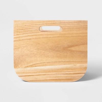 Large Paulownia Wood Bin with Fabric Sides Silver Green 11"x13" - Project 62&#8482;