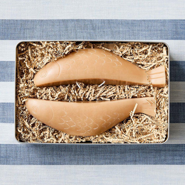 Sardine Shaped Citronella Candle, Medium, Set of 2