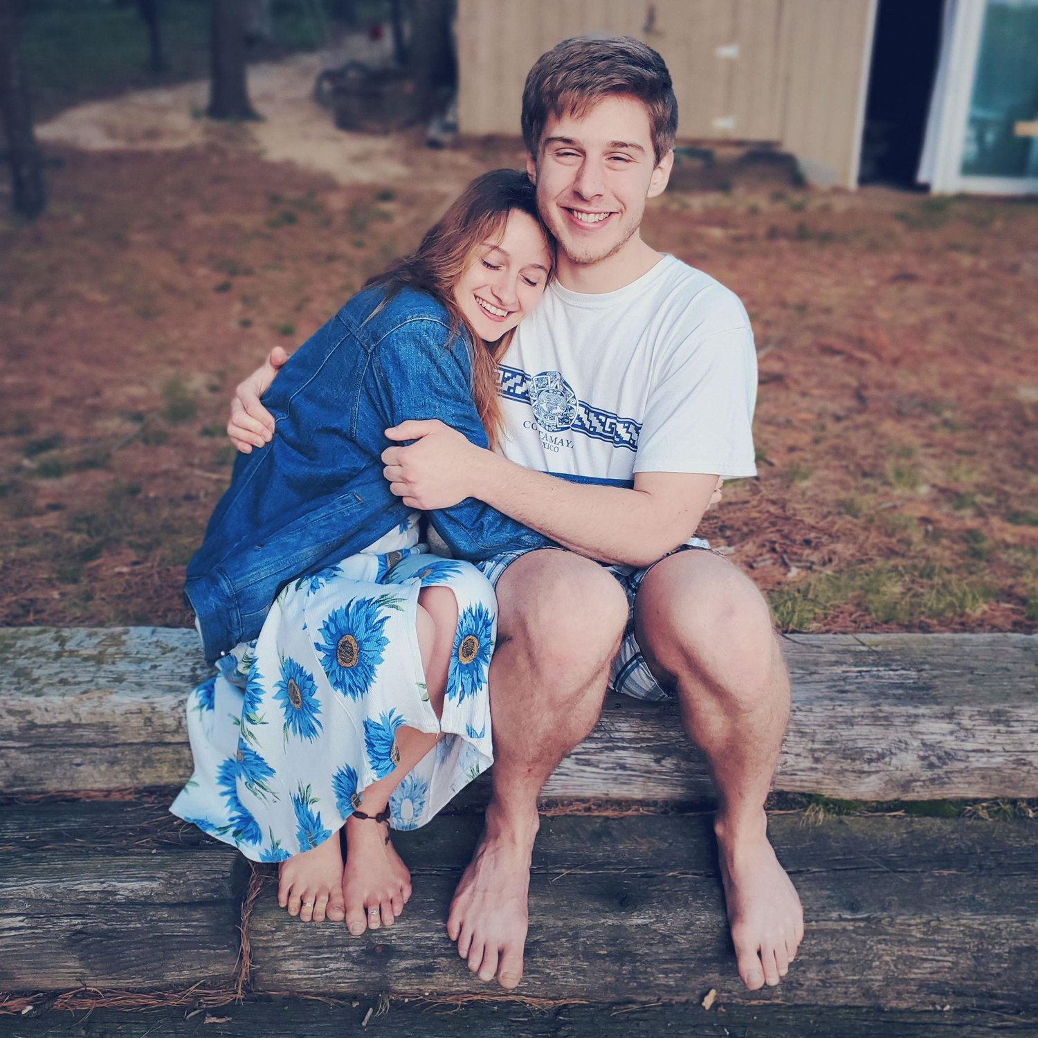 David and Paige at the cottage, 2020