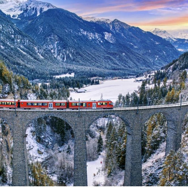 Swiss travel by train
