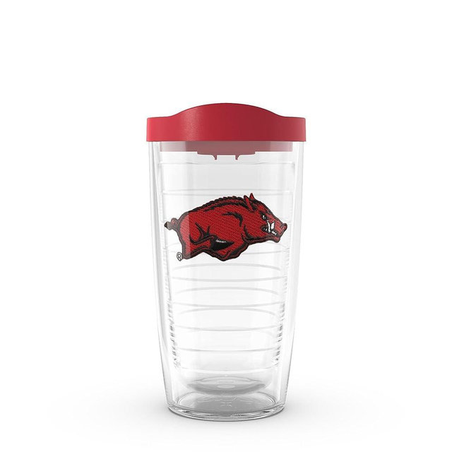 Tervis Made in USA Double Walled Arkansas Razorbacks Insulated Tumbler Cup Keeps Drinks Cold & Hot, 16oz, Emblem