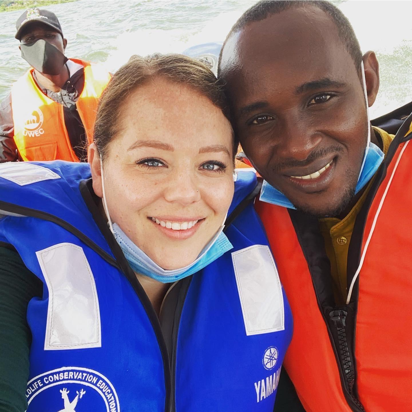 One of my favorite even though the boat's captain photo bombed us :)