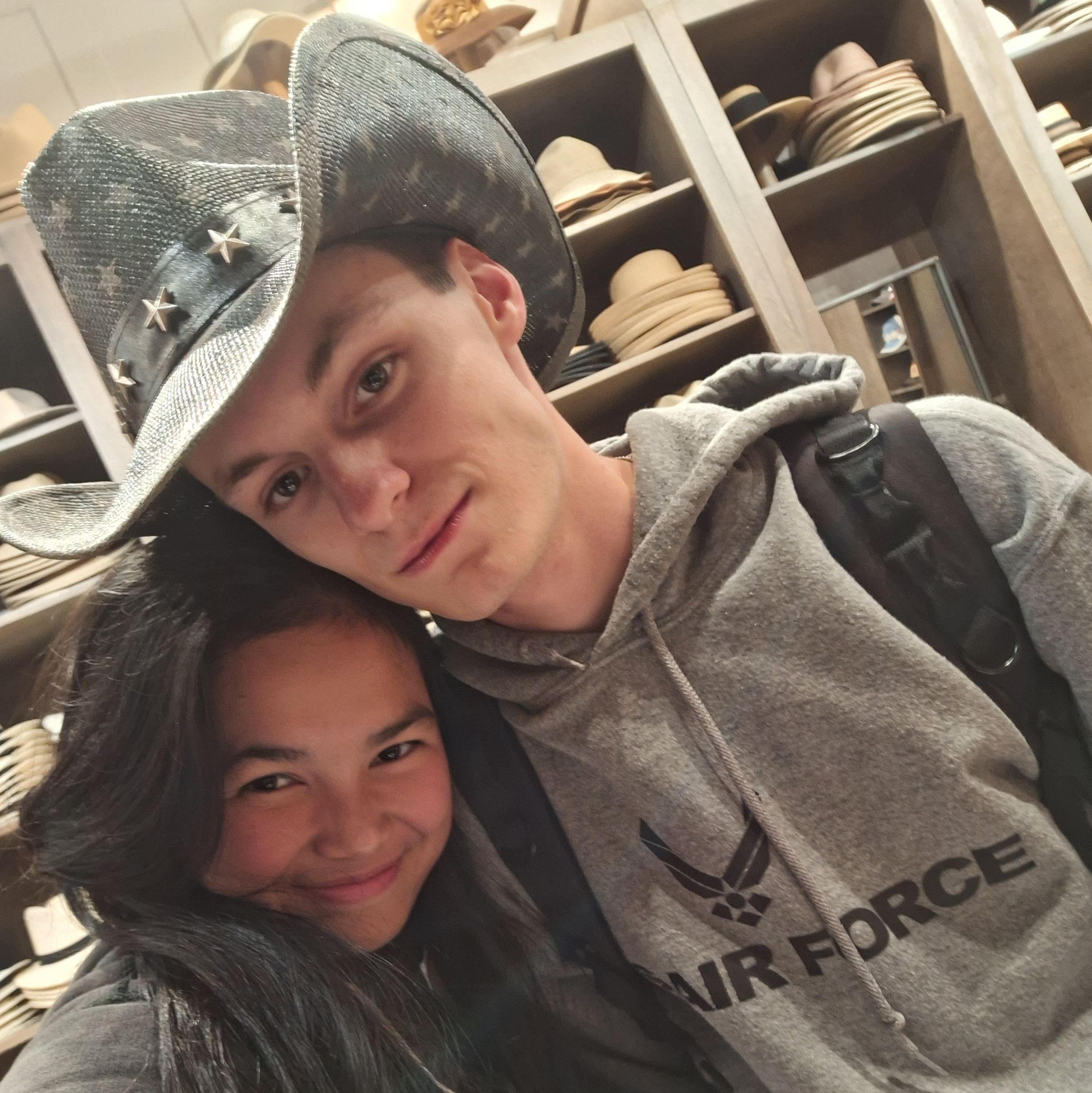 Genuinely loved this picture of him with every part of my heart. It was when I first spotted the hat and knew we would have to come back and get it for him, not knowing we'd match in the future.