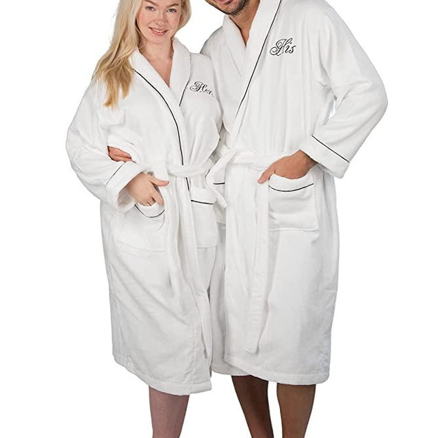 His and Hers Robes Gift Set | Set of 2 His and Her Velour Robes for Couples |Includes a Gift Box