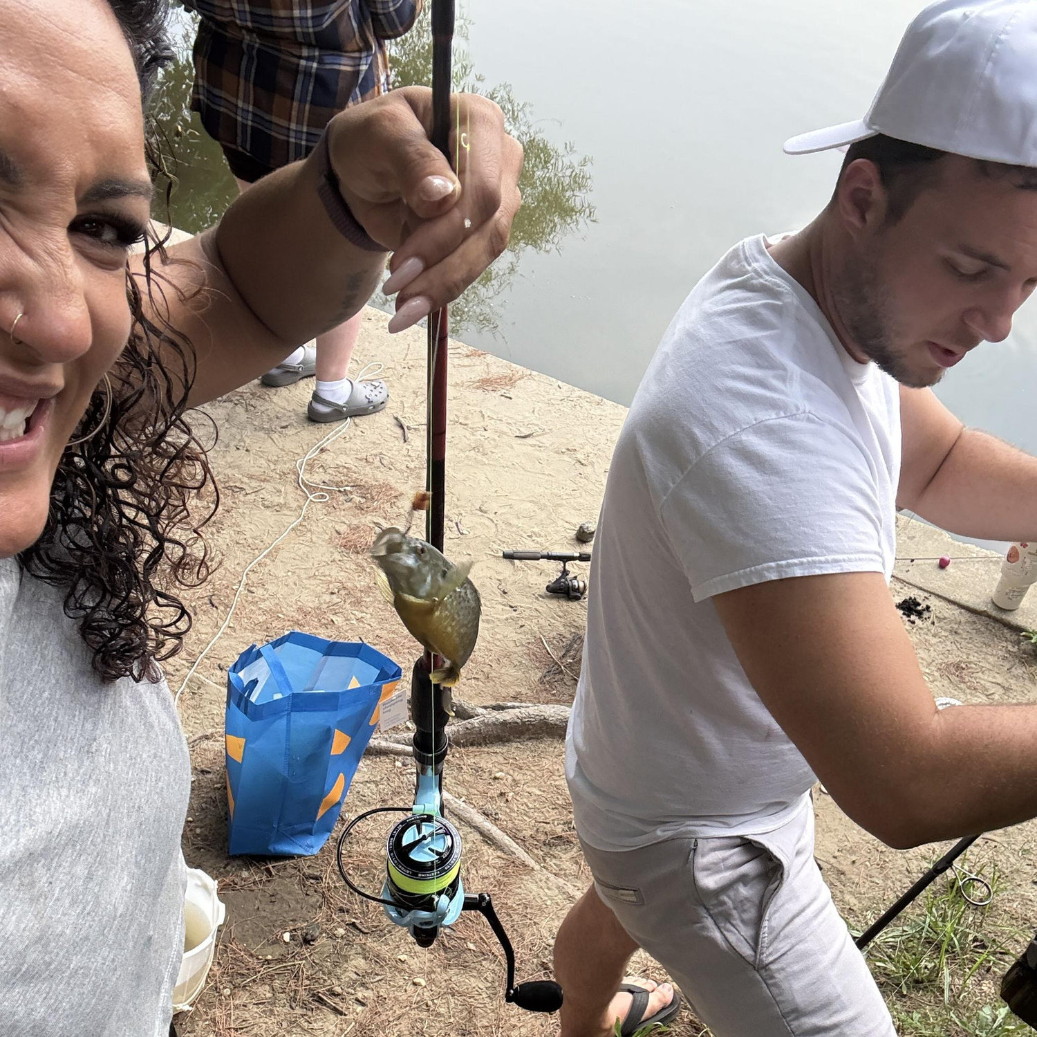 First time fishing together - the fish looked bigger in person!