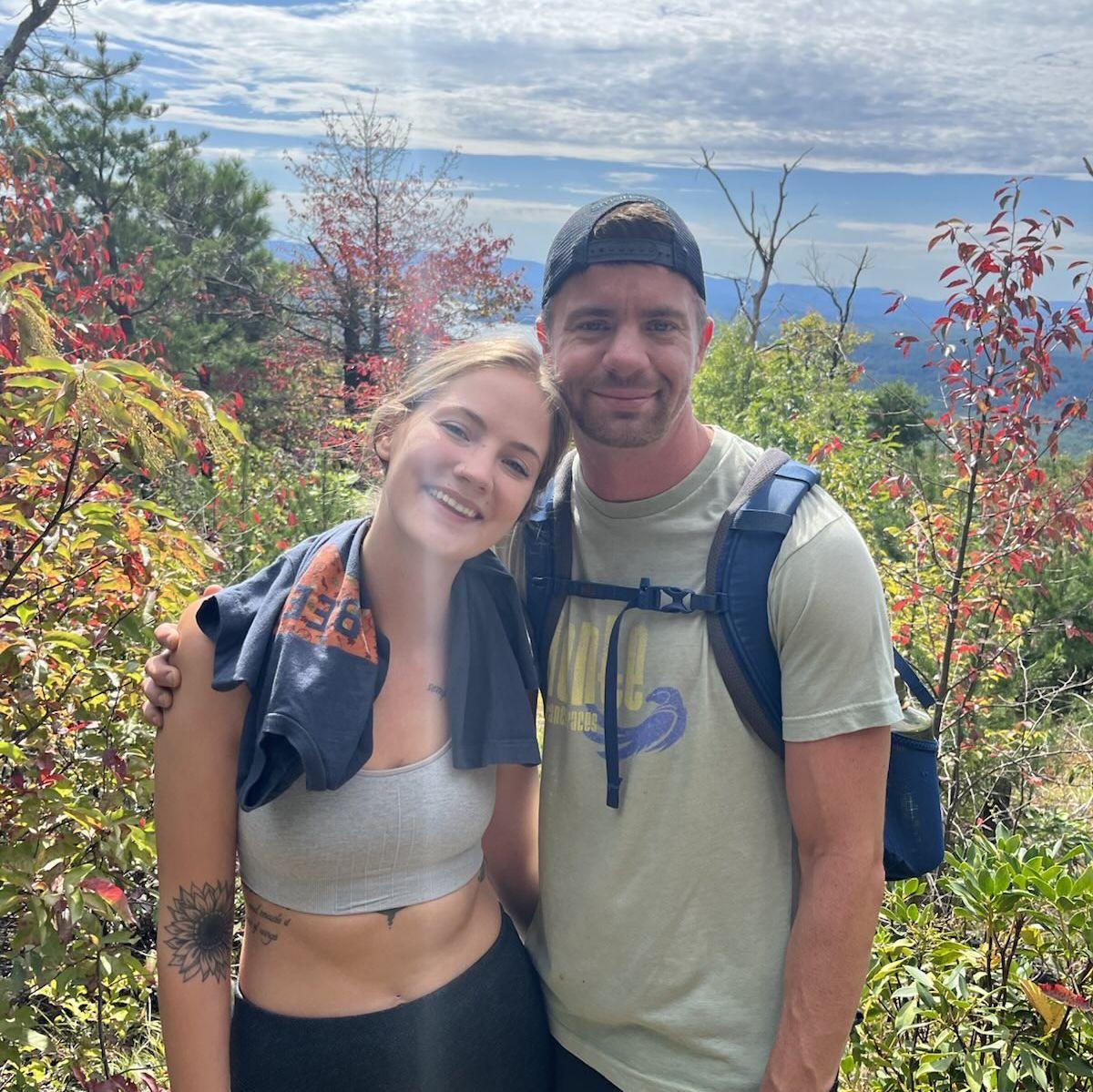 Julia's first ever hike to Shortoff Mountain in Linville Gorge North Carolina