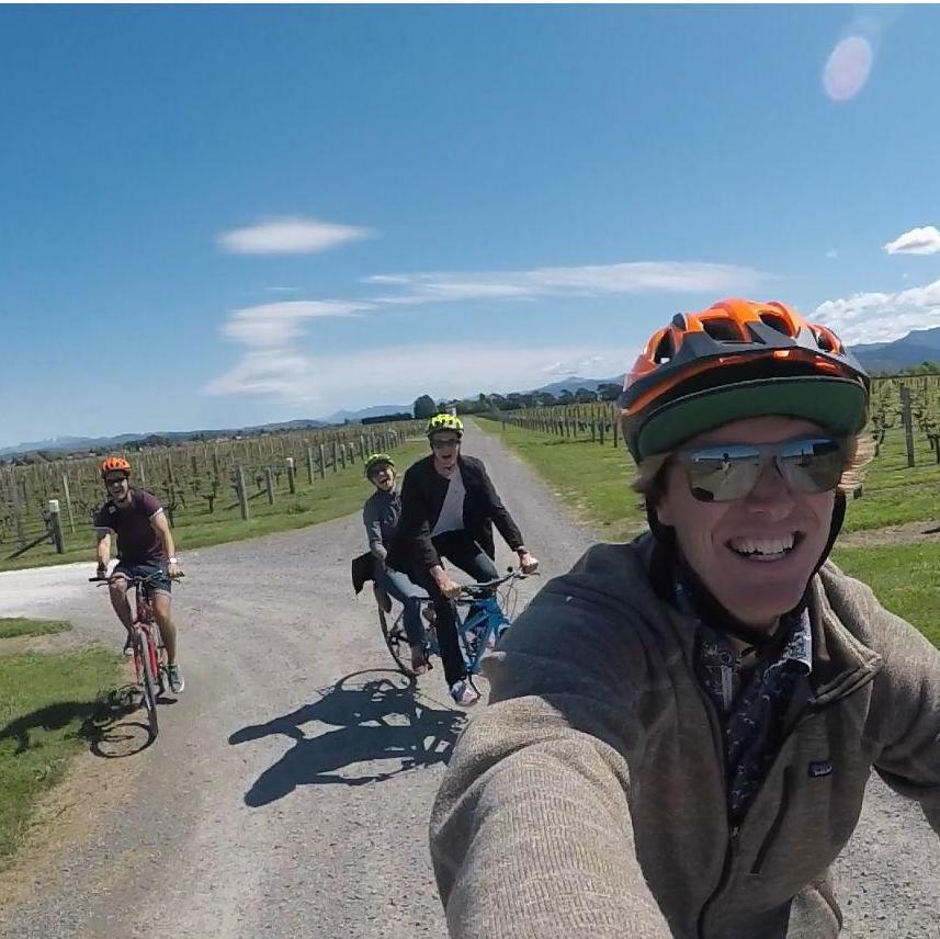 Even survived tandem biking through wine country in Malborough.