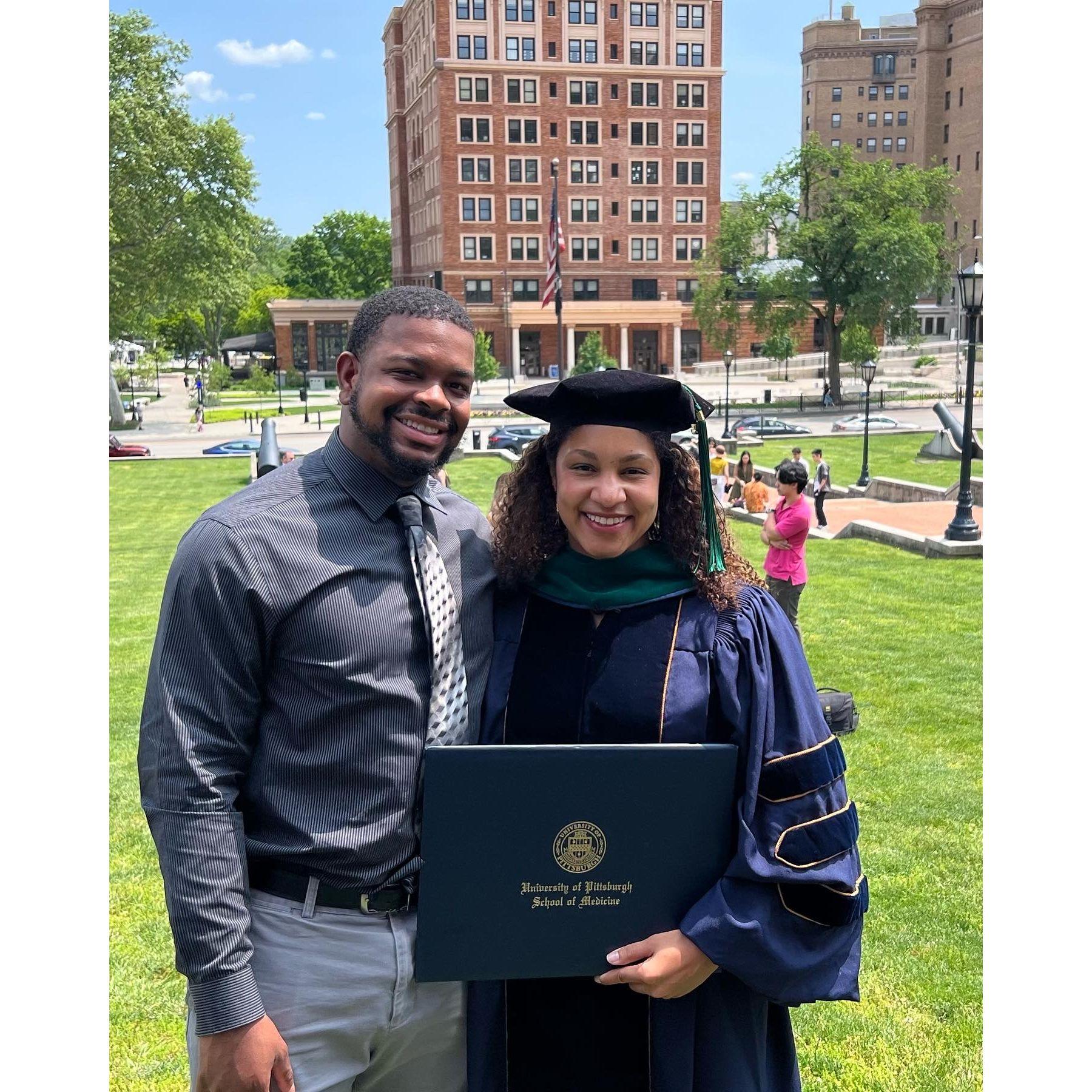 Caroline's graduation from medical school in 2023.
