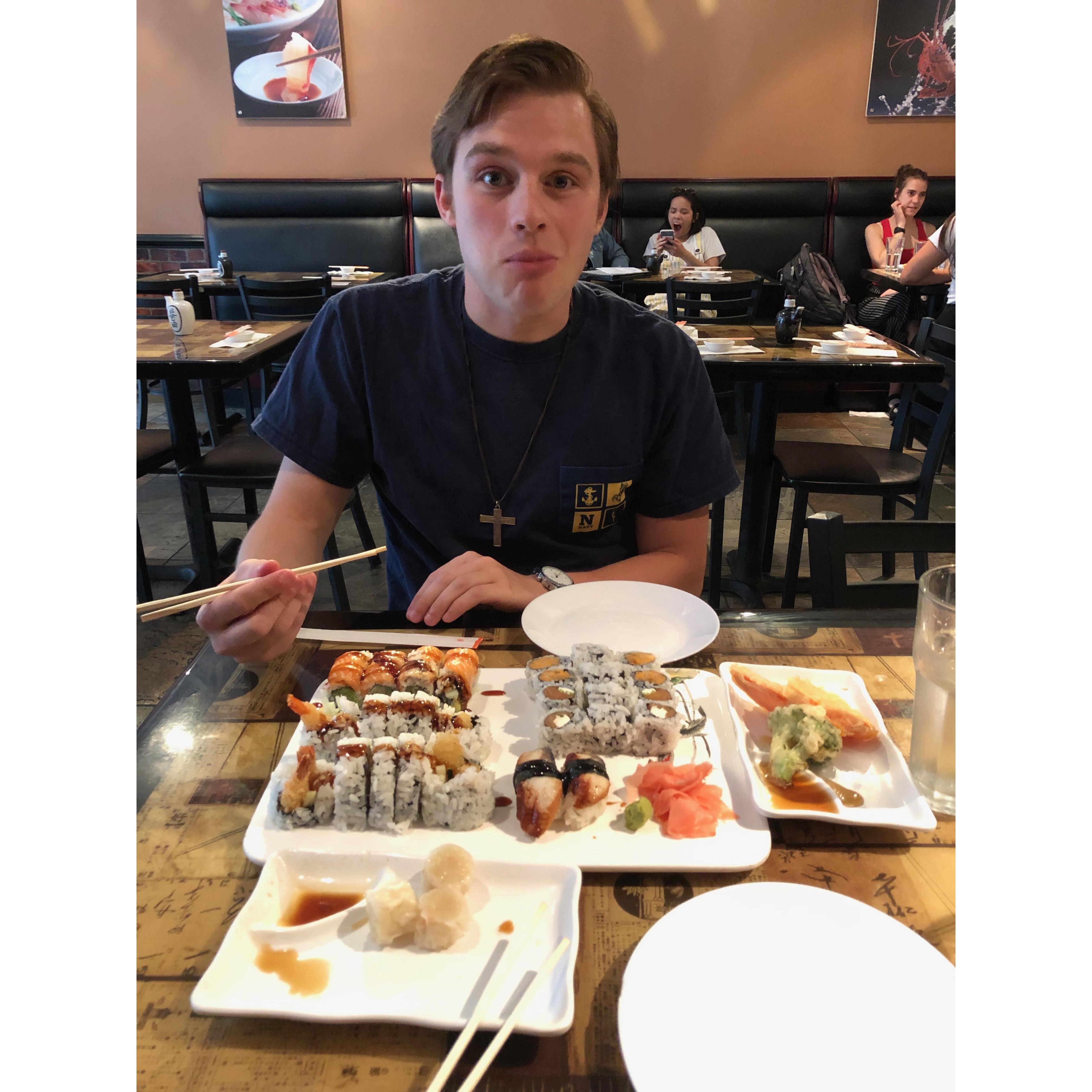 This documents our favorite date spot, Sushi Para