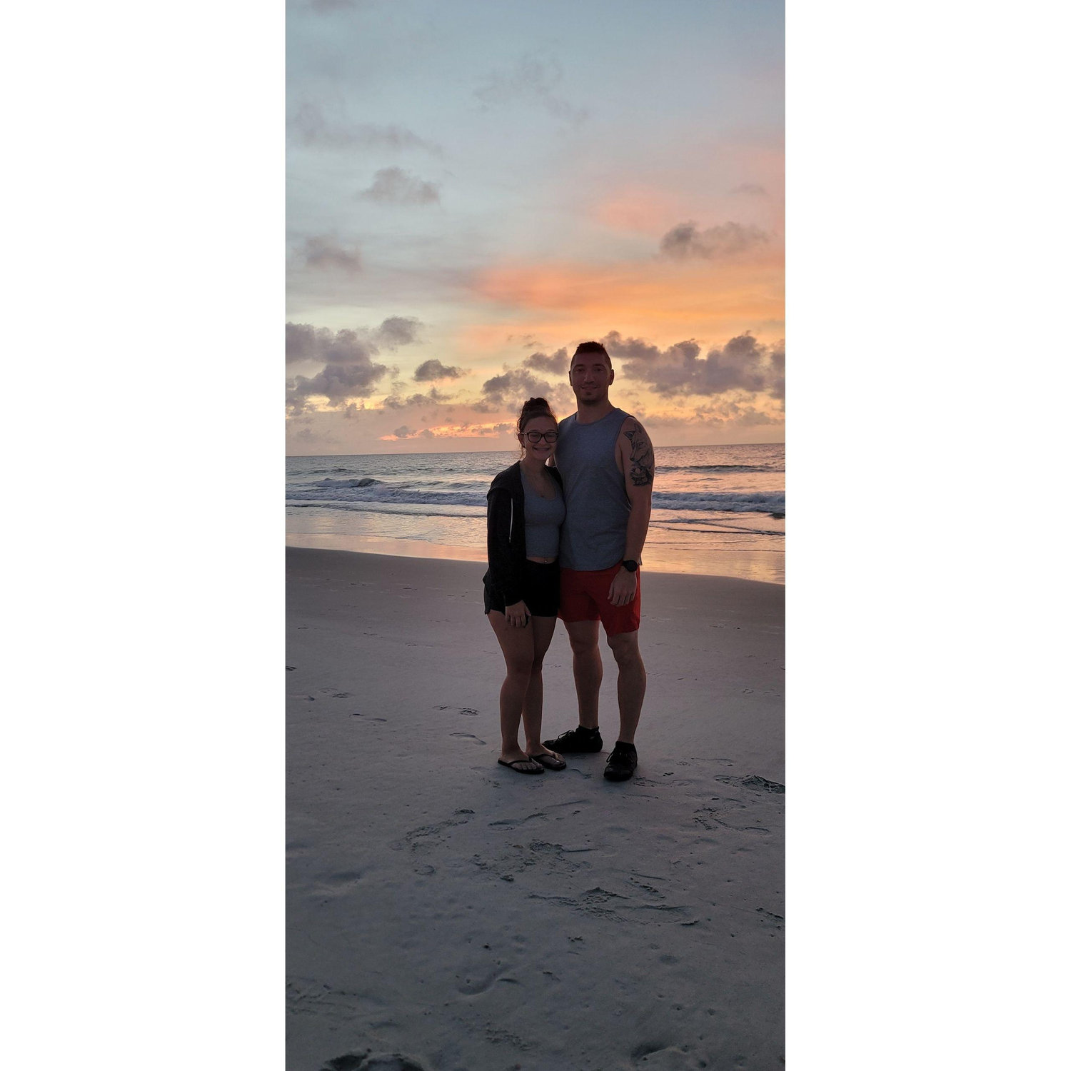 Our second beach trip together. This was the morning Marc proposed! Summer 2022