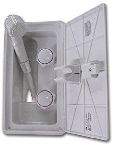 Boat Marine RV FONTANA Transom Cockpit Outdoor Latching Arctic White HOT & COLD Exterior Shower Assembly Plumbing