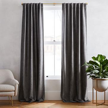 Worn Velvet Curtain - Metal