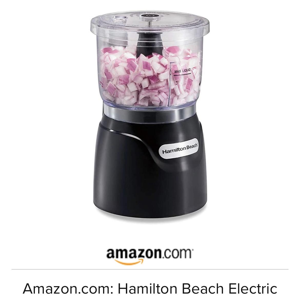Amazon.com: Hamilton Beach Electric Vegetable Chopper & Mini Food Processor
