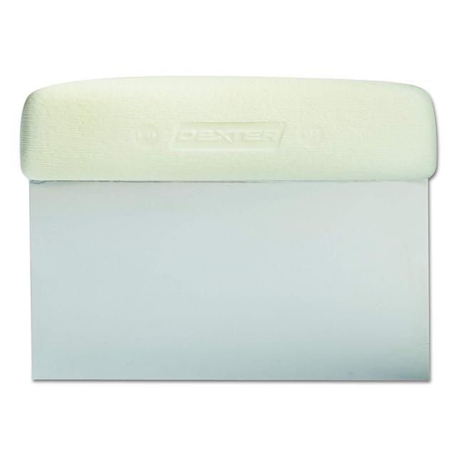 Dexter Russell - Dexter-Russell - Sani-Safe 19783 6" x 3" White Dough Cutter/Scraper with Polypropylene Handle