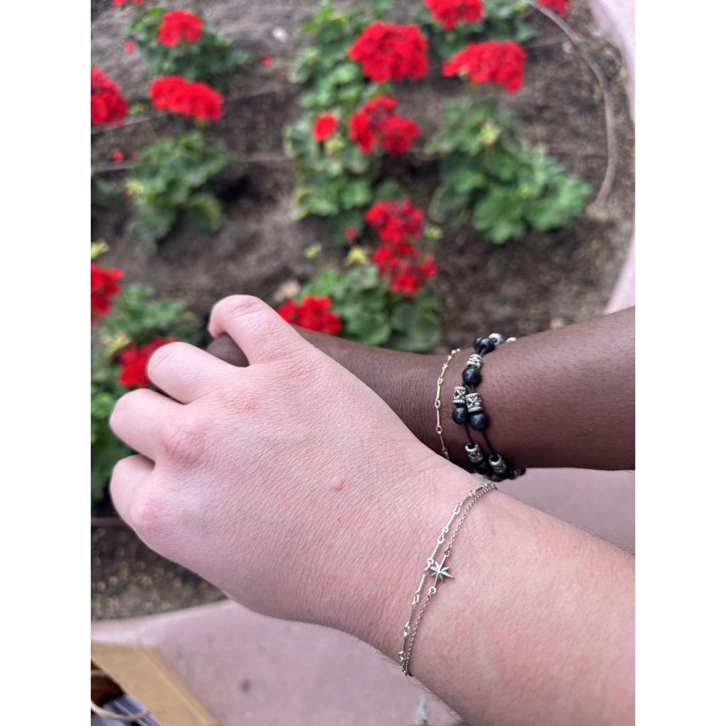 Matching permanent bracelets in Scottsdale, AZ.