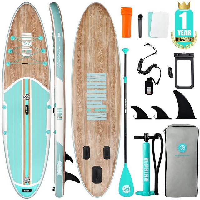 Niphean Inflatable Stand Up Paddle Board with SUP Accessories, Anti-Slip EVA Deck, 10’6’’ Inflatable Paddle Boards for Adults & Youth of All Skill Levels