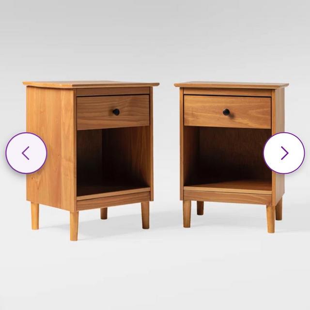 Wade Logan® Lafever Mid-Century Modern Minimalist 1-Drawer Solid Wood Nightstands | Wayfair